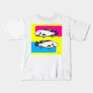 pop art fish design Kids T-Shirt